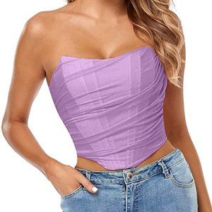 Lavender Corset Crop Top